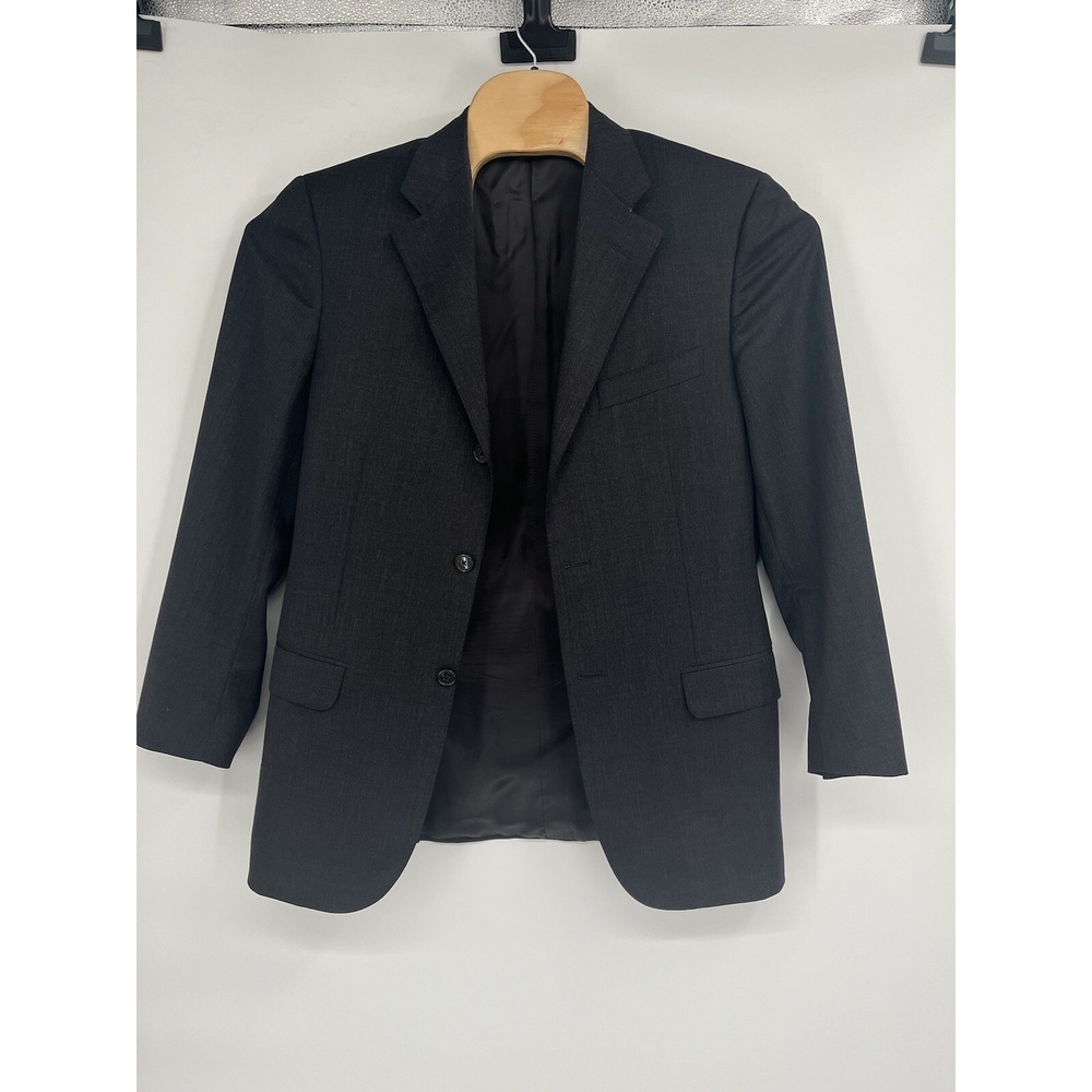 Corneliani Mens Gray Blazer Extrafine Virgin Wool Super 110's Sport Coat US 48R